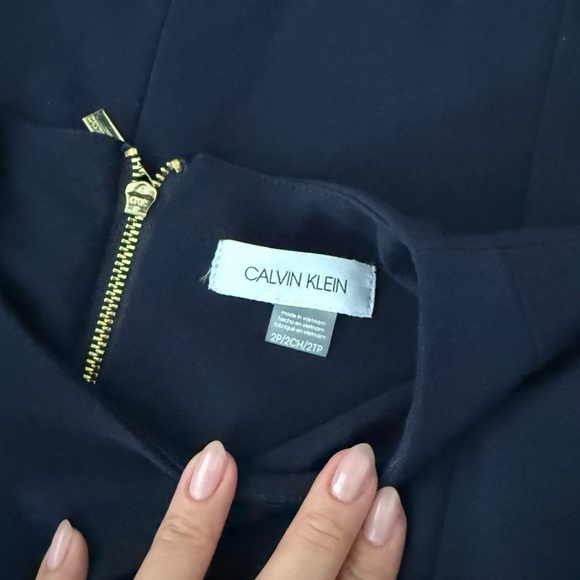 Calvin Klein Tulip-Sleeve Sheath Dress in Indigo, 2P - Picture 3 of 4